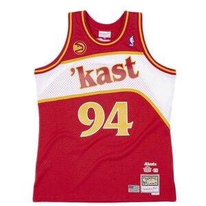 Mitchell & Ness x Outkast Atlanta Hawks Swingman Jersey. Size Large. Color Red.
